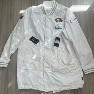 Nike 49ers on field jacket long men’s large brand new